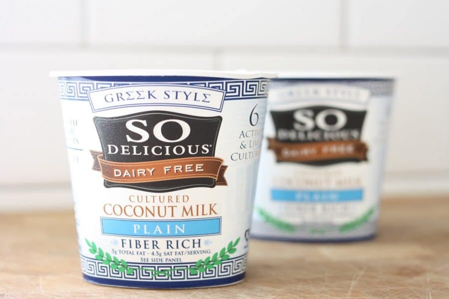 A product shot of so delicious dairy free yogurt pots 
