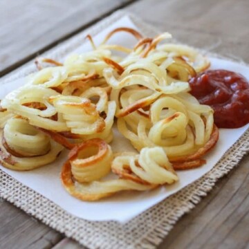 Baked truffle curly fries