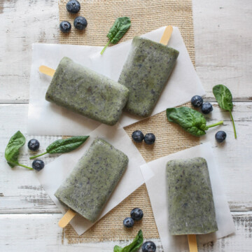 Blueberry mango banana breakfast popsicles