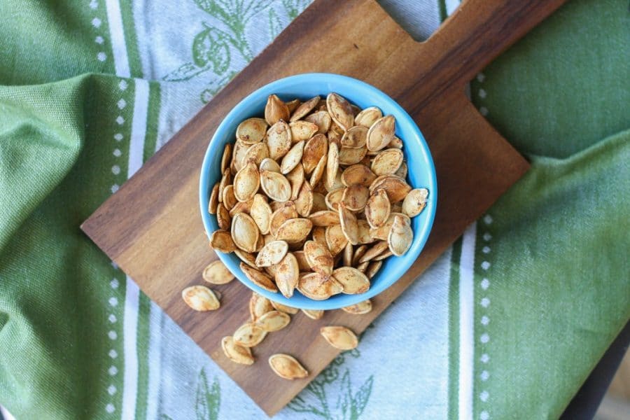 Smoky Garlic Pumpkin Seeds