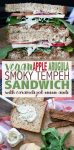 The vegan tempeh sandwich that encompasses fall and all its flavors! Smoky tempeh, sweet apples and spicy arugula, a perfect dipper for those winter soups. #vegan #plantbased #fallrecipes #veganlunch