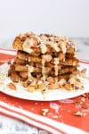 Cinnamon apple french toast stacked on top of each other