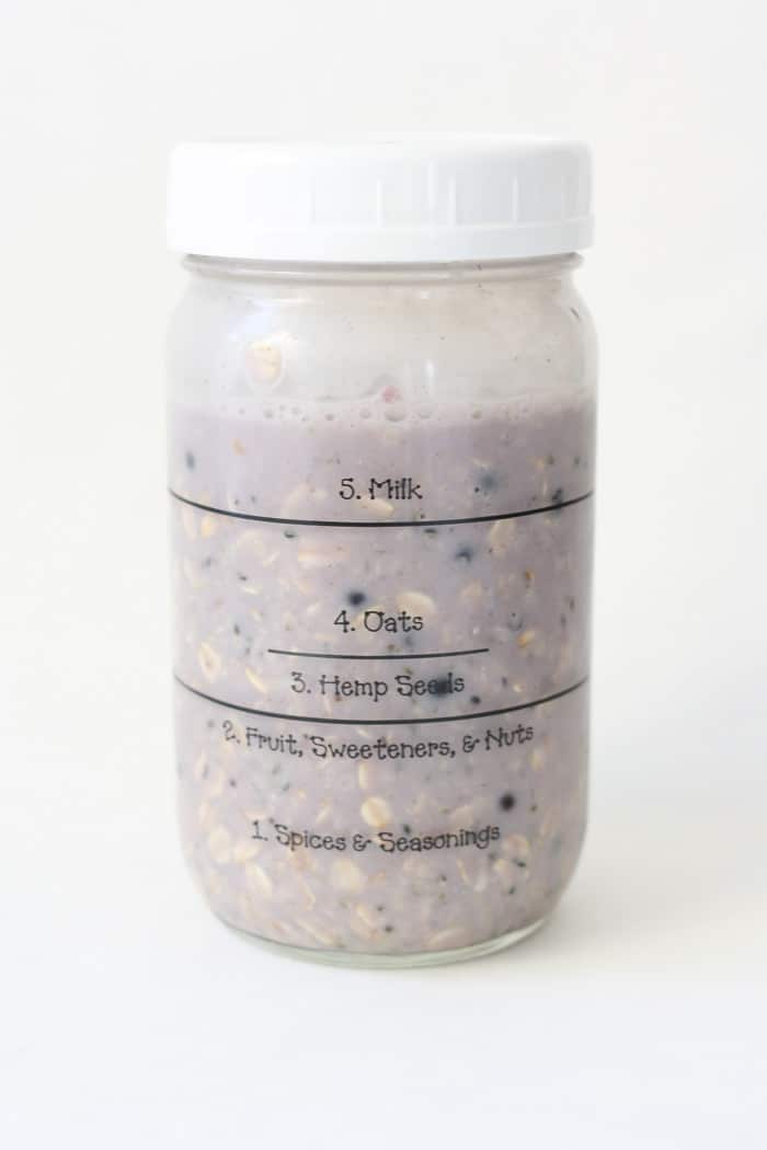 Veggies Don't Bite official overnight oats jar