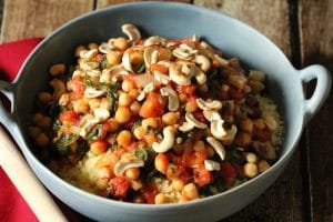 chickpea and spinach couscous