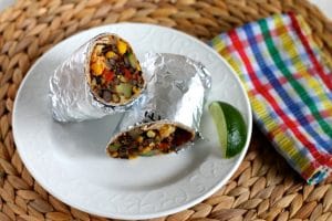 black bean and quinoa freezer burritos