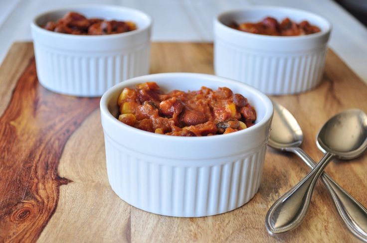 3 bean sweet potato chili