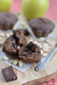 Chocolaty peanut butter persimmon muffins