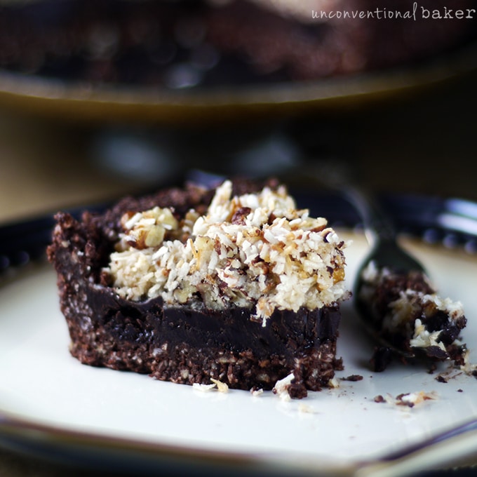 raw vegan german chocolate pie