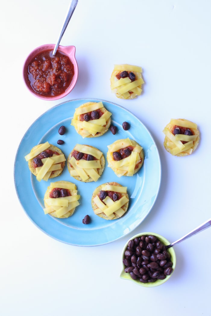 Mummy quesadilla polenta bites