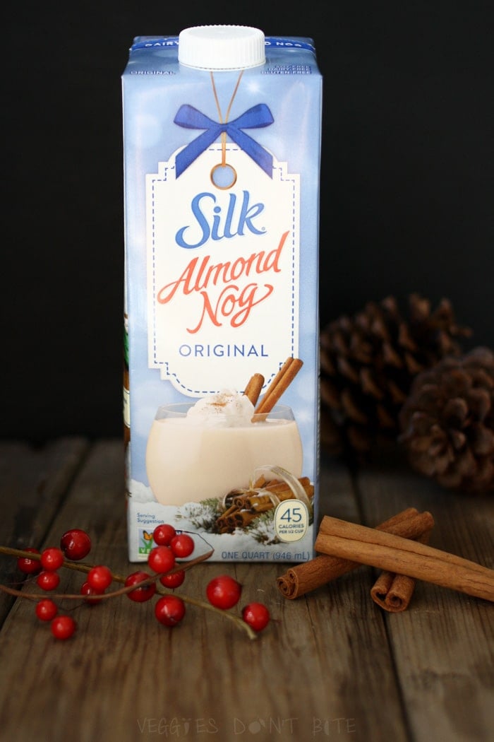 Starbucks latte inspired eggnog pudding with silk almond nog