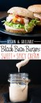 Easy Grillable Sweet and Spicy Vegan Black Bean Burgers with Mango Habanero Cream