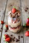 Raw Vegan Layered Strawberry Chocolate Mousse Dessert