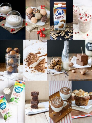 A collage image of 10 Healthier Vegan Desserts For Your Holiday Sweet Tooth