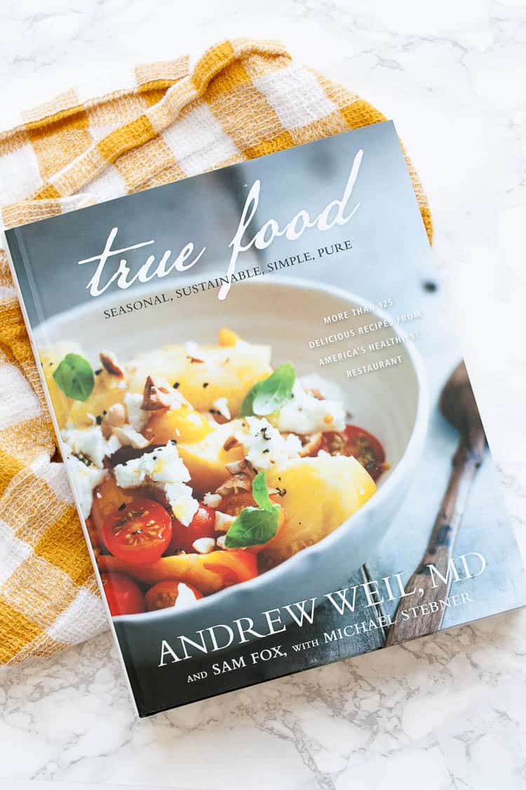 A cover shot of the true food cookbook 