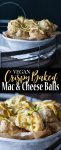 Vegan crispy baked mac and cheese balls