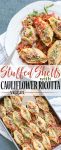Low Fat Vegan Stuffed Shells with Cauliflower Ricotta