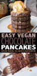 Because chocolate goes with anything, let's start our day with the best fluffy vegan chocolate pancakes ever! Heck, let's end it with them too. Easily customizable with all the toppings, so get shamelessly decadent and make them your own. #veganbreakfast #veganrecipes #ad
