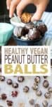 These healthy peanut butter balls taste like pure decadence. Easily made with a few whole food ingredients, these are a wholesome snack any time of day! #healthysweetsnacks #vegantreats
