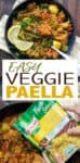 This veggie paella recipe is so easy to make and super affordable. It's an all in one meal with veggies and protein plus it's packed with flavor with the @knorr yellow rice! #easyveganmeals #cheapdinners #KnorrPartner