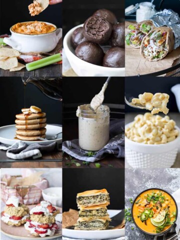 Collage of a variety of delicious looking breakfast, lunch and dinner recipes