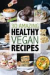 An amazing list of reader favorite healthy vegan recipes! From breakfast to dinner and everything in between, you'll have no idea that these are all vegan! #healthyveganrecipes #healthycomfortfood