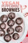 Combine the delicious flavors of peppermint and chocolate to make these Vegan Gluten-Free Peppermint Brownies. Makes the perfect gift for chocolate lovers! #peppermintbrownies #browniesrecipes