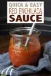 This red enchilada sauce is super quick and easy! With a smokey base and the perfect tang from tomatoes, you'll wonder why you ever spent money on the store-bought sauce.