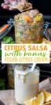 This fresh citrus salsa recipe and vegan citrus cream sauce is delicious and can be used on just about anything! Perfect in tacos or as an amazing dip! #vegansauces #dairyfreerecipes