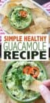 This simple healthy guacamole recipe is the perfect dip for those times you need something fast. It pairs well with almost anything and is super delicious! #veganappetizers #mexicanfood