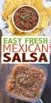This fresh Mexican salsa recipe is easy and packed full of flavor! It is so delicious, the store-bought favorites don't compare to this homemade version. #mexicanfoodrecipes #easyappetizers