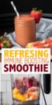 Whether you are looking for a refreshing drink, or want to give your wellness a little love, this immune boosting smoothie is the perfect recipe! #immunesystemboost #healthyrecipes