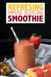 Whether you are looking for a refreshing drink, or want to give your wellness a little love, this immune boosting smoothie is the perfect recipe! #immunesystemboost #healthyrecipes