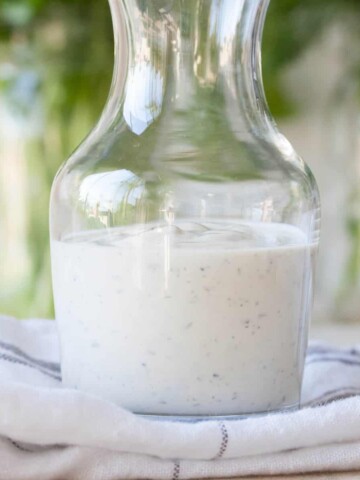The search is over, this is not just another vegan ranch dressing. This is the absolute best vegan ranch dip recipe there is! Tastes just like the original! #vegandressing #dairyfreediprecipes