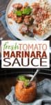 Amazing sauce doesn't have to be complicated. This easy fresh tomato marinara sauce is super simple but exploding with flavor! #vegansauce #easyitalianrecipes