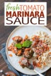 Amazing sauce doesn't have to be complicated. This easy fresh tomato marinara sauce is super simple but exploding with flavor! #vegansauce #easyitalianrecipes