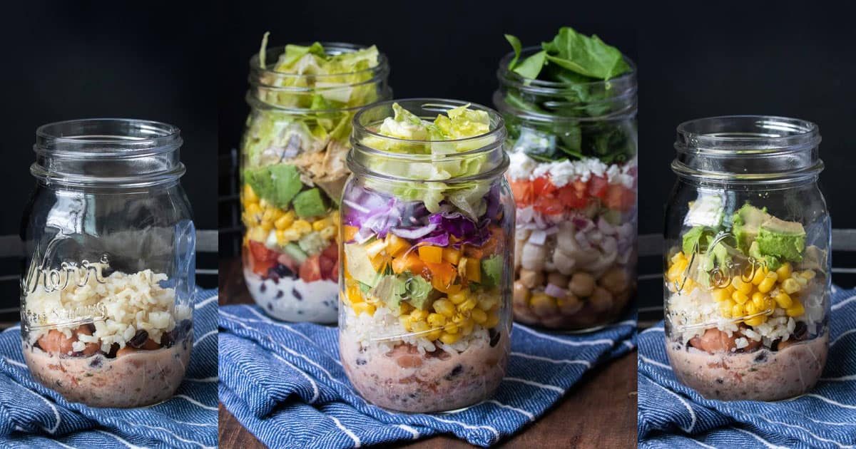 Easy Salad Jars - Hungry Healthy Happy