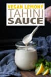 All you need is this vegan tahini sauce to take your meal from good to ridiculously amazing! Easy, uses only 7 ingredients, and should be made asap! #vegansauces #mediterraneanrecipes