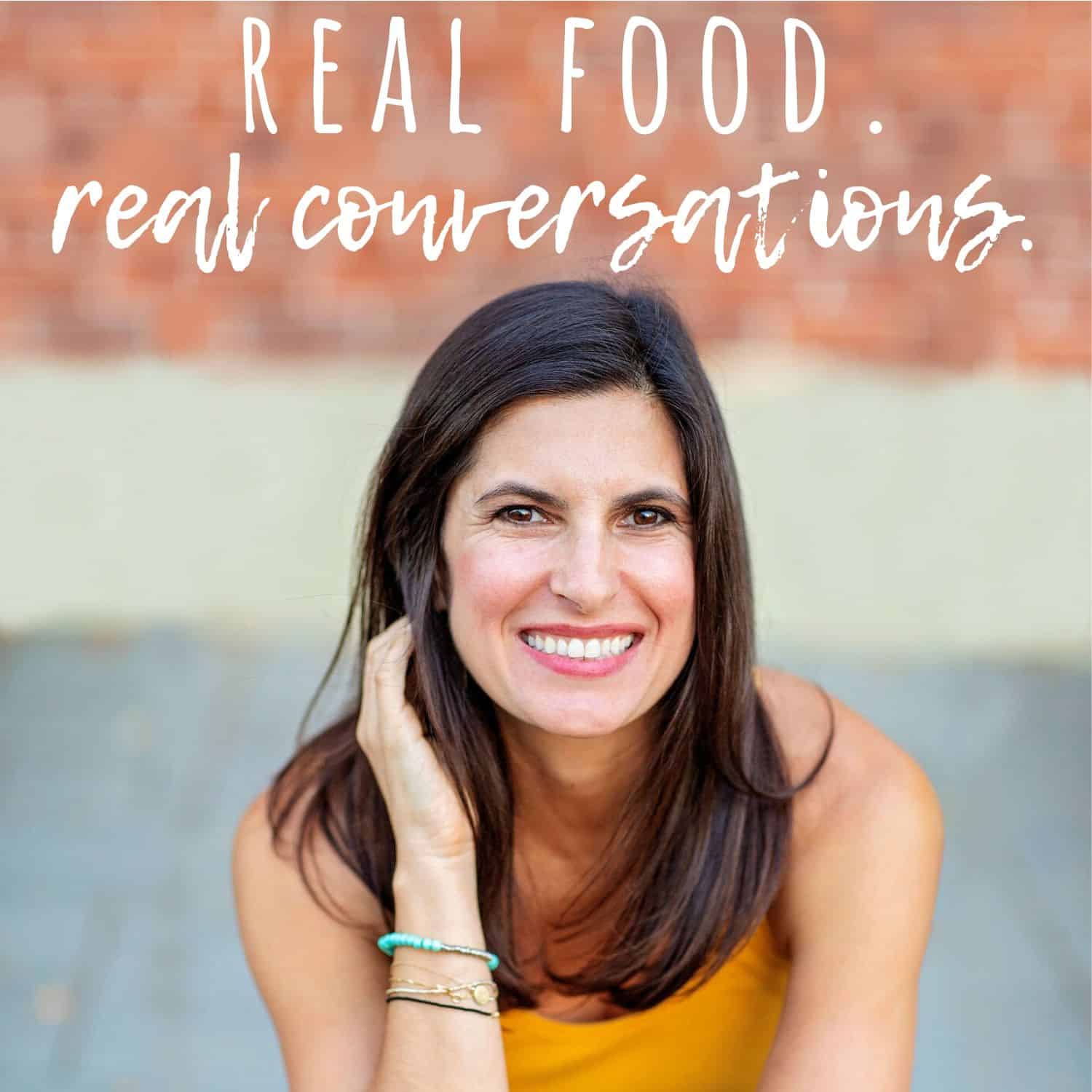 Photo of woman in front of a brick wall with overlay text