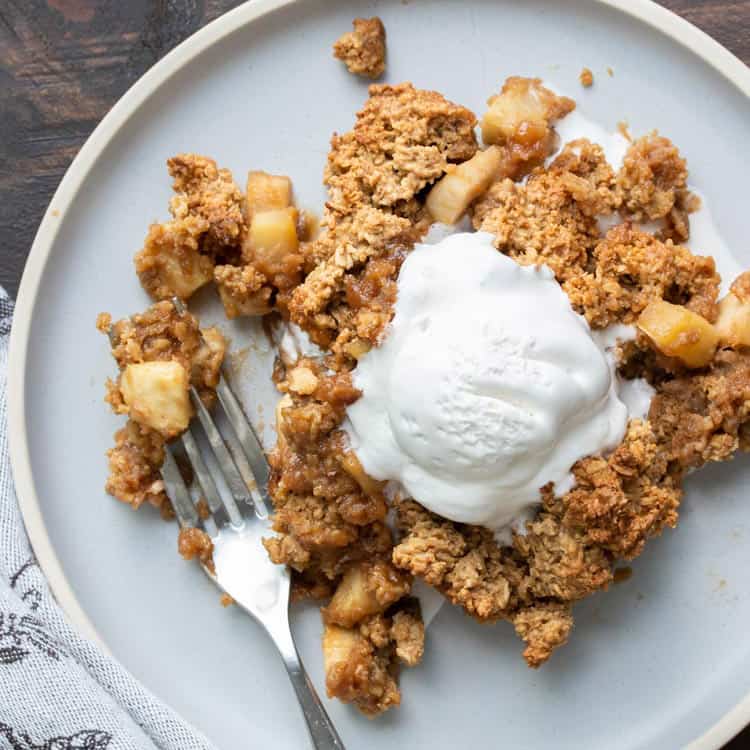 Healthy Apple Crisp Recipe {Gluten Free & Very Easy} - Kim's Cravings