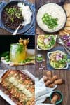 Collage of recipes for different course for cinco de mayo