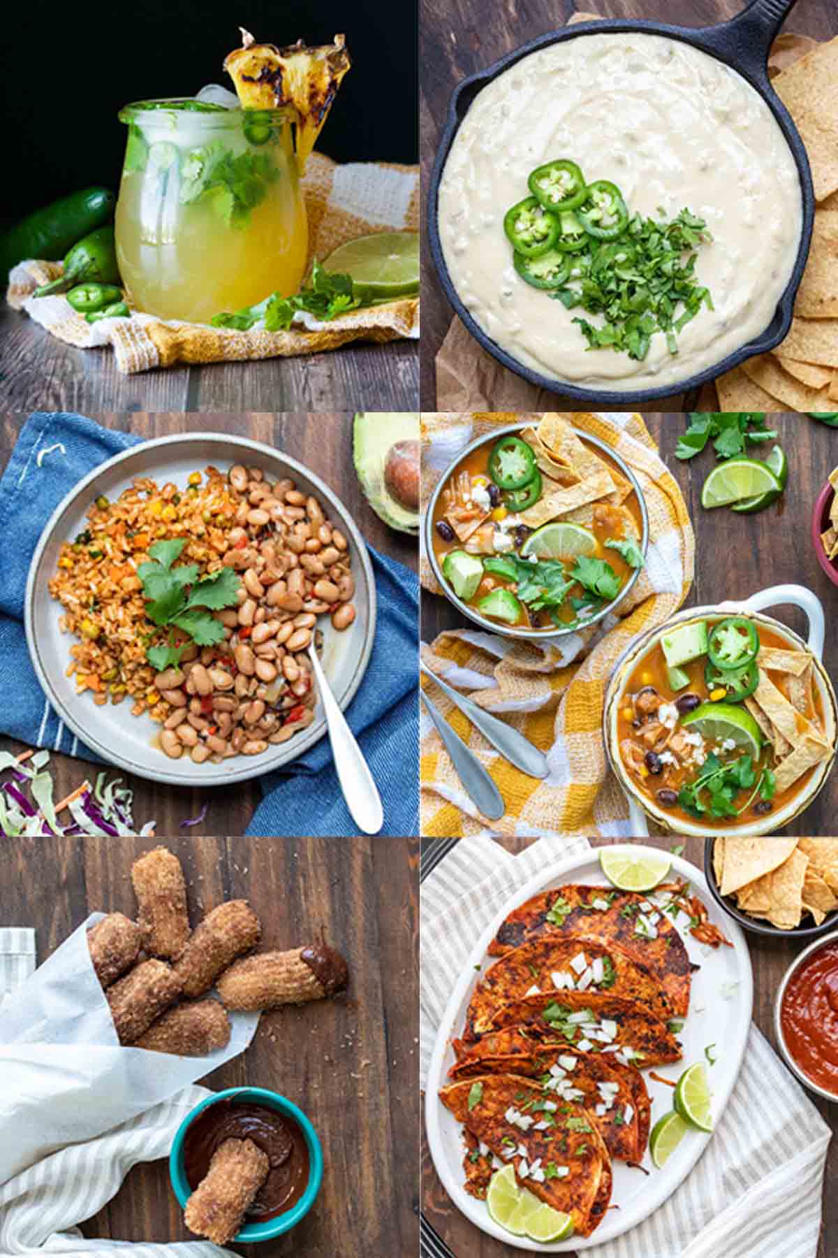 Collage of Mexican recipes for every course