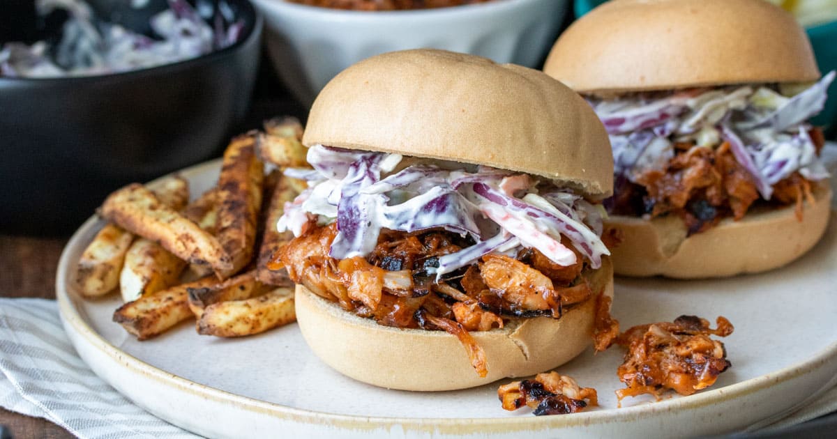 Banana Peel Vegan Pulled Pork Sandwich - The Stingy Vegan