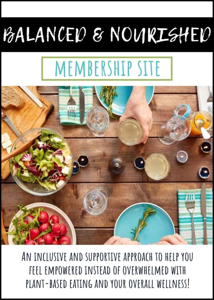 Overlay text on a membership site with a photo of the top view of a table filled with food and people holding drinks