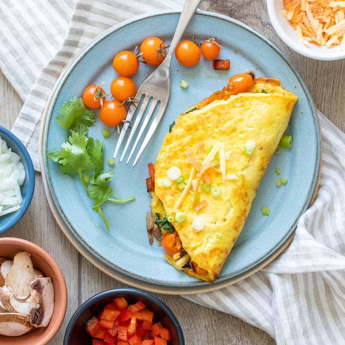 Easy Vegan Omelette - Veggies Don't Bite
