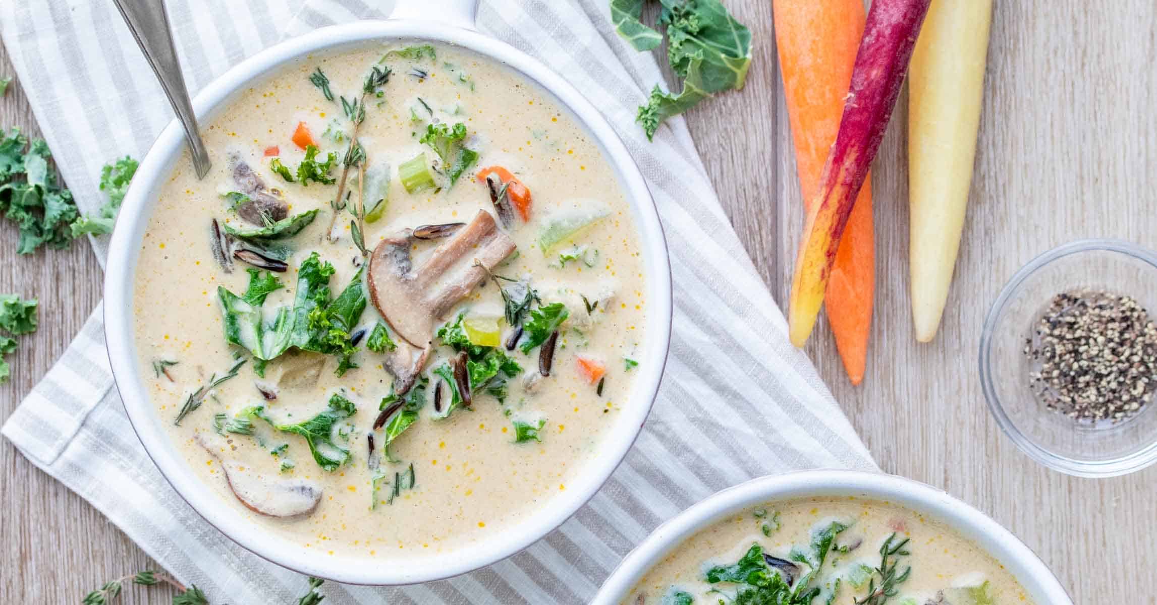 Creamy Vegan Wild Rice Soup